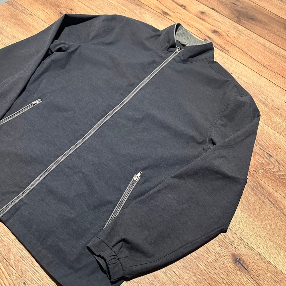 Linksoul Navy Blue Full Zip Golf Windbreaker Jacket Mens Large‎ LS663